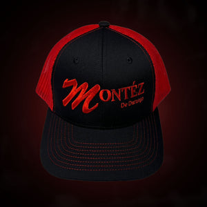 Gorra Snapback trucker (Rojo y Negro)